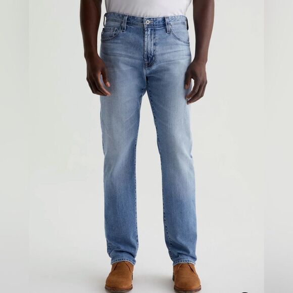 AG Adriano Goldschmied Everett Slim Straight Blue Jeans Size 33 Regular 33 x 32
